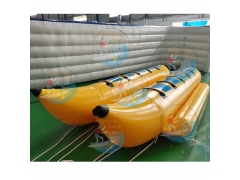 Color blanco de estilo fuerte plátano inflable barco 5 jinetes precios por mayor,trineos acuáticos de plátanos
