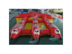 Mejor diversión Color Rosa pez volador inflable barco para ventas por menor en ventas
