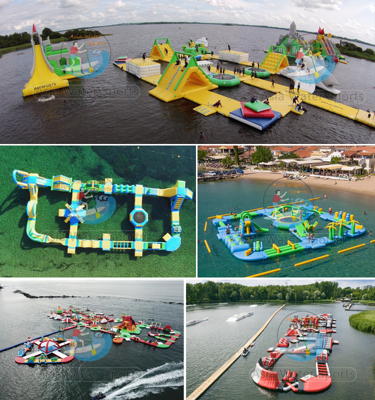 parque acuático inflable obstáculo de agua parque infantil
