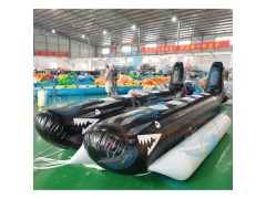 lona de PVC anti 0.9mm Artículo 6 pasajeros tiburón inflable barco remolcable juguetes del agua
