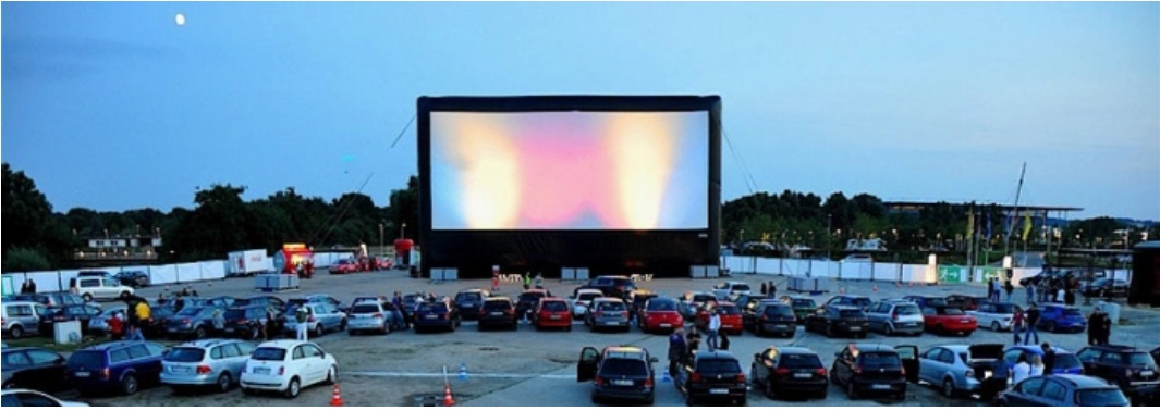 Pantalla de proyección de cine al aire libre inflable para autocine